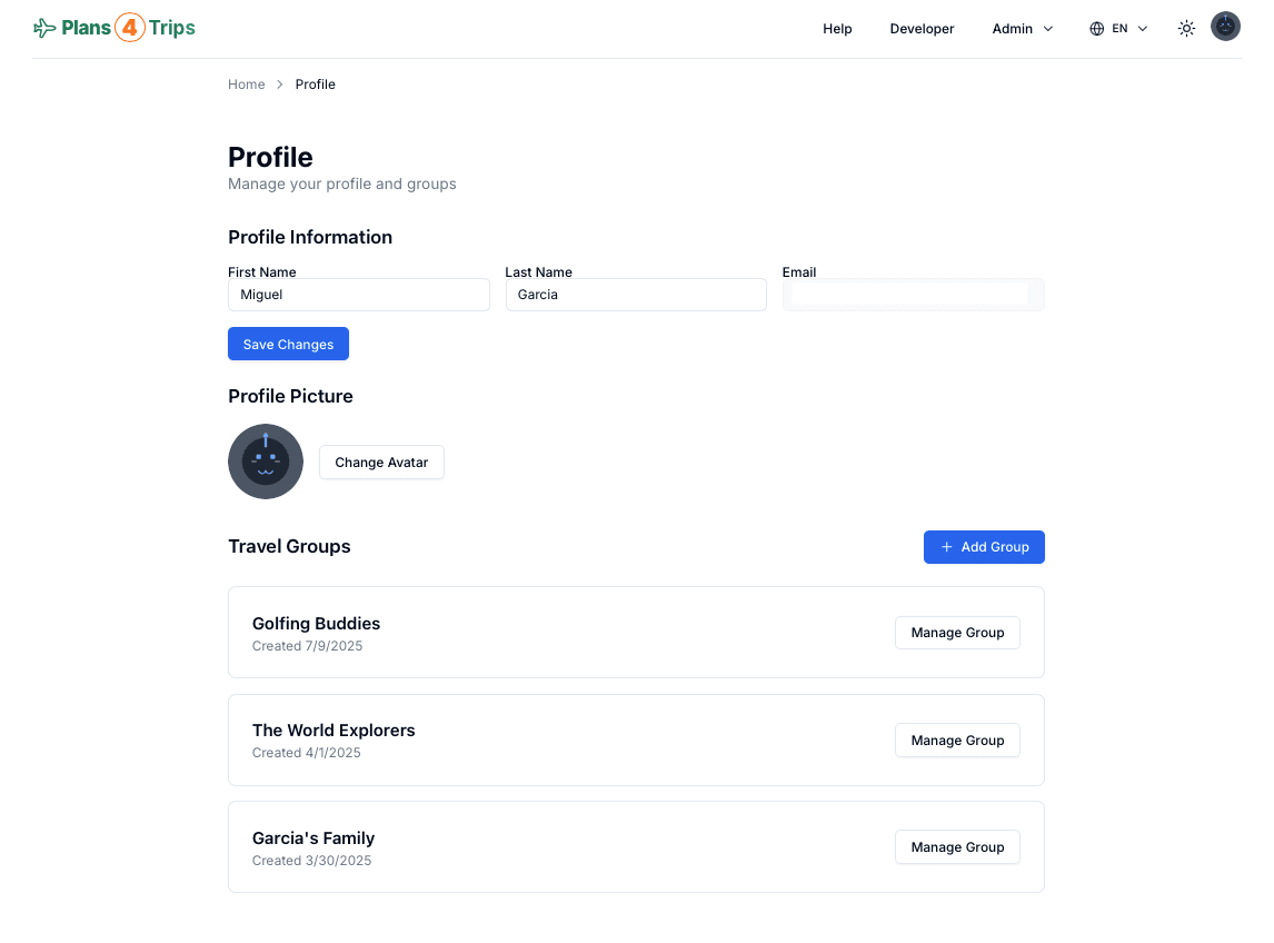 Illustrazione delle Cerchie di Viaggio (Gruppi Stabili)